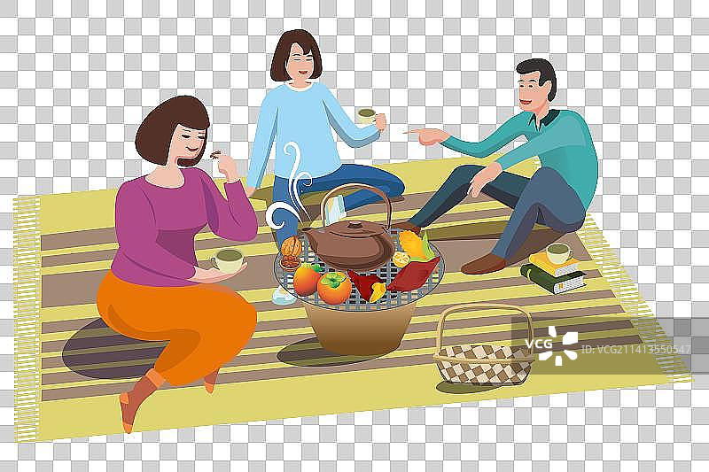 围炉煮茶图片素材