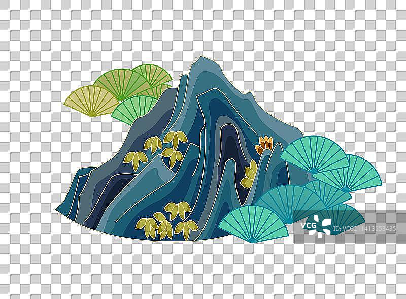 传统山石元素图片素材