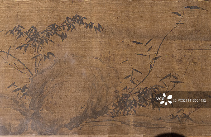 文物古董：北宋 苏东坡 《潇湘竹石图》图片素材