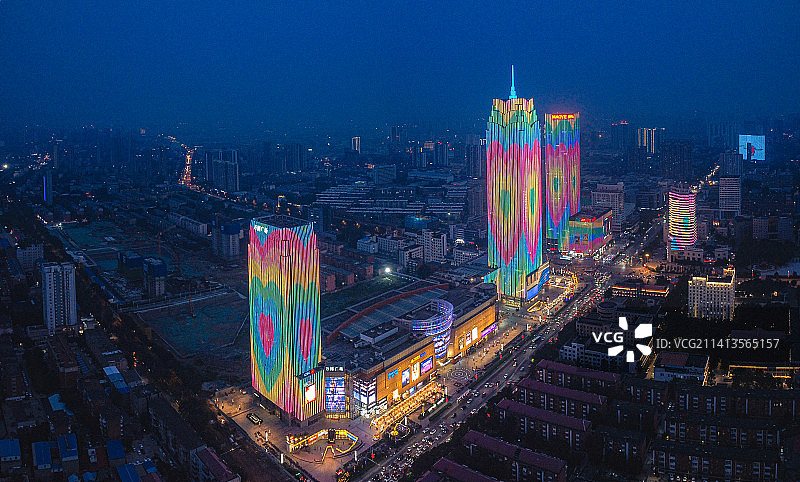 保定市 地标 航拍 竞秀区 朝阳北大街 万博广场 竞秀公园 五四西路 古莲花池 未来石万达广场图片素材