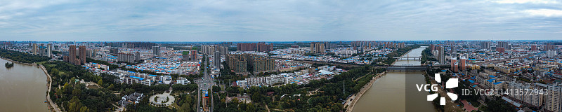 漯河市 地标 航拍 召陵区 淞江路 嵩山北路 漯河国际会展中心 新闻大厦 喜来登酒店 沙河图片素材