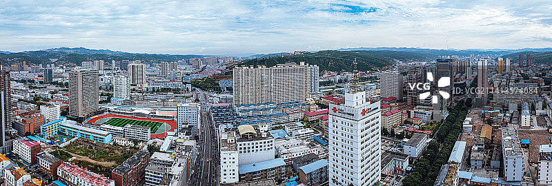 吕梁 地标 航拍 离石区 永宁路 世纪广场 百货大楼 嘉润国际图片素材