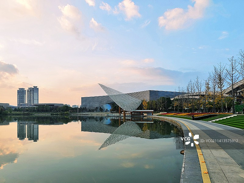 明月湖的初冬图片素材