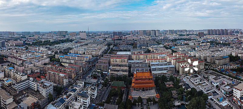 许昌 地标 航拍 魏都区 建安大道 许都大剧院 许昌博物馆 许都公园 中原国际饭店 春秋广场图片素材