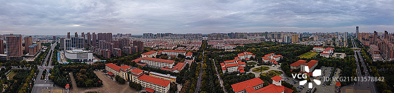 许昌 地标 航拍 魏都区 建安大道 许都大剧院 许昌博物馆 许都公园 中原国际饭店 春秋广场图片素材