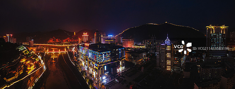 延安 宝塔区 延河 延河路 灯光秀 东关大街 宝塔山 清凉山 万达广场 革命纪念馆 王家坪图片素材