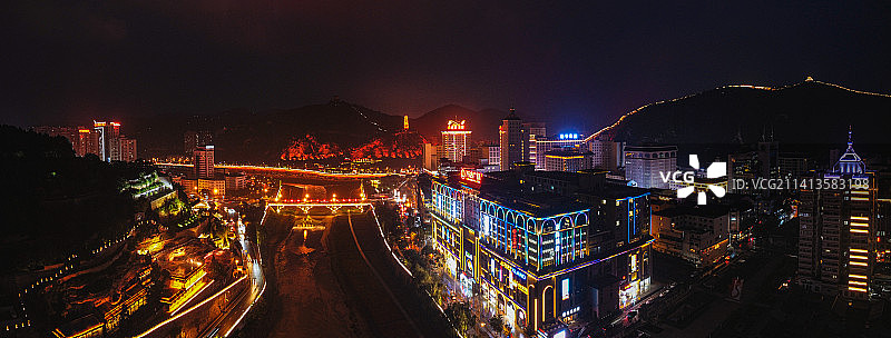 延安 宝塔区 延河 延河路 灯光秀 东关大街 宝塔山 清凉山 万达广场 革命纪念馆 王家坪图片素材