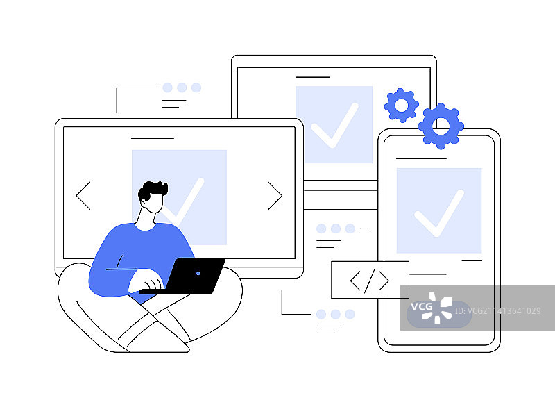 跨平台开发抽象概念图片素材