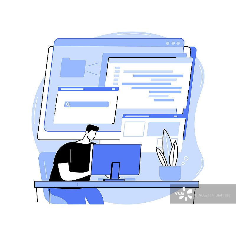 独立软件开发员卡通图片素材