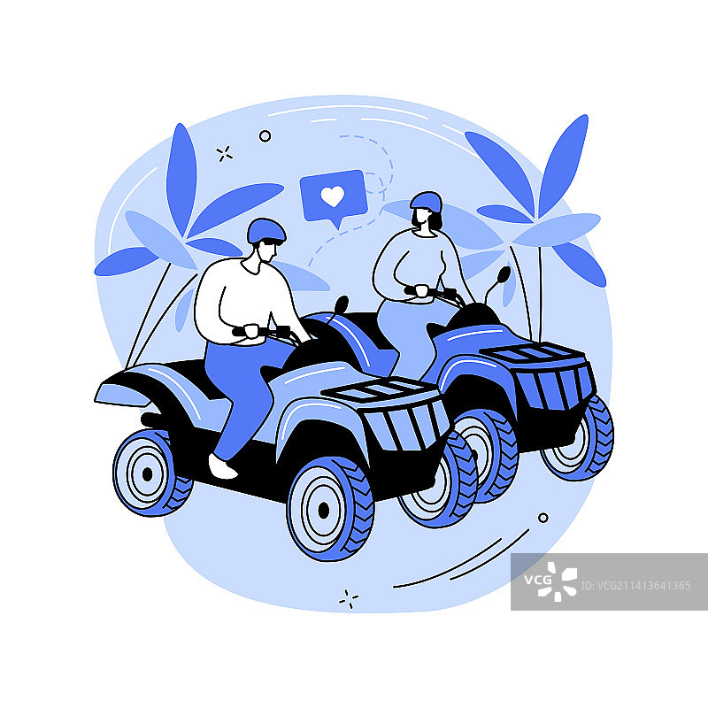 四轮摩托车租赁卡通图案图片素材