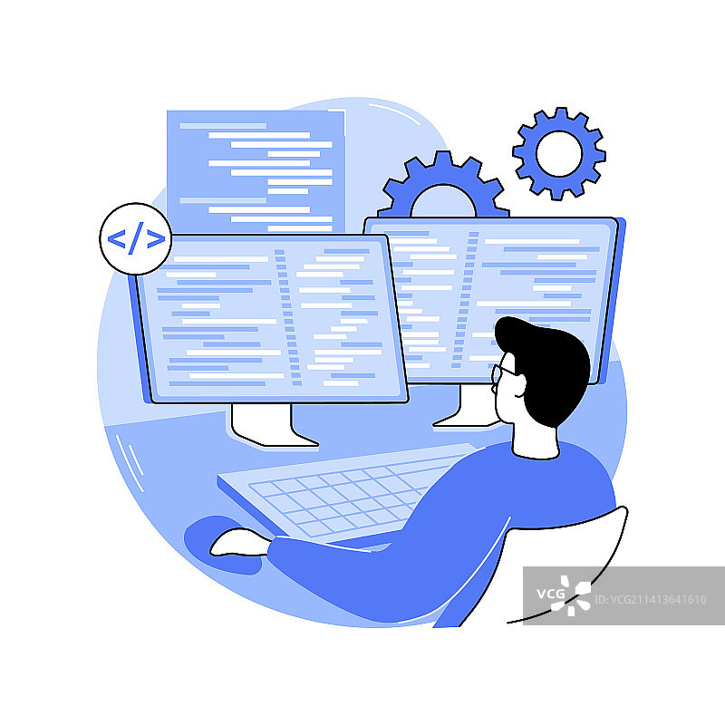 独立卡通DevOps工程图片素材