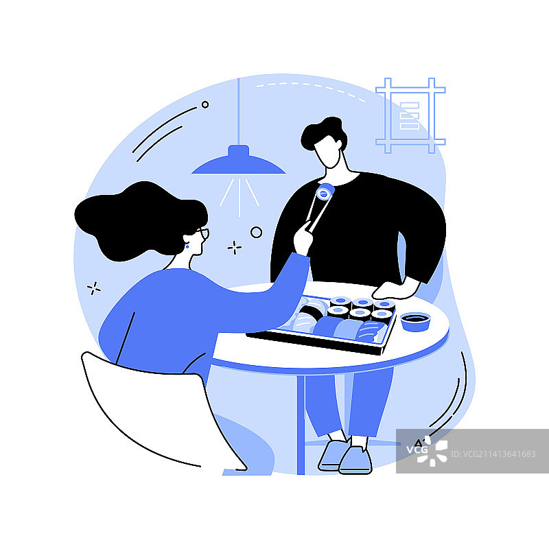 卡通风格寿司店图片素材