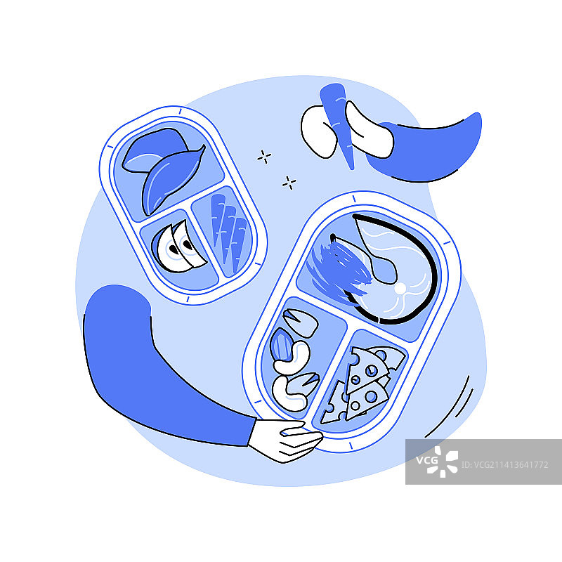 碳循环饮食分离卡通图片素材