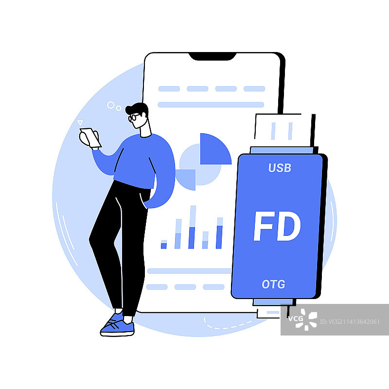 卡通USB OTG闪存盘图片素材