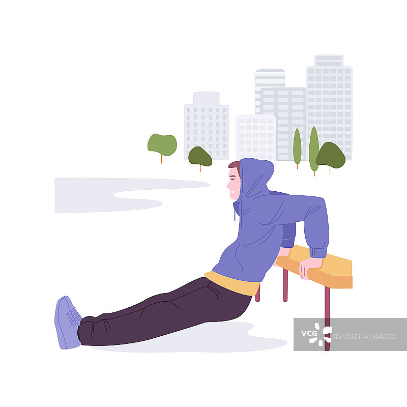 卡通街头健身图片素材