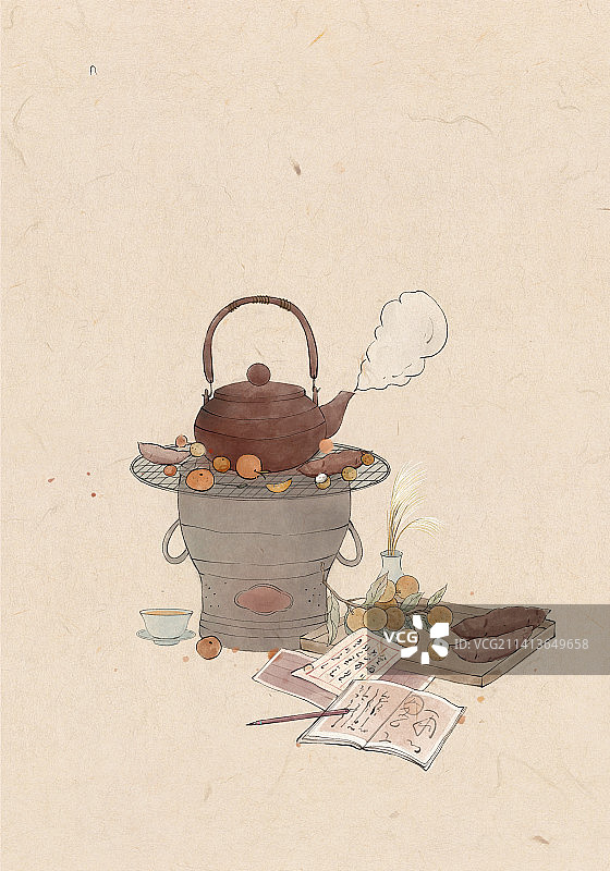 围炉煮茶图片素材