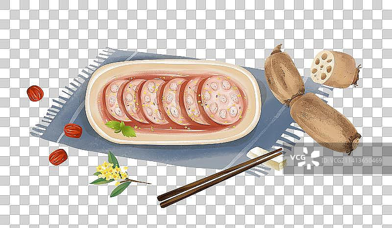 桂花糯米藕图片素材