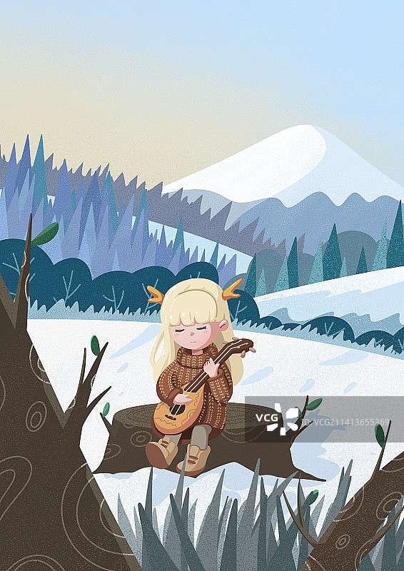 冬至插画图片素材