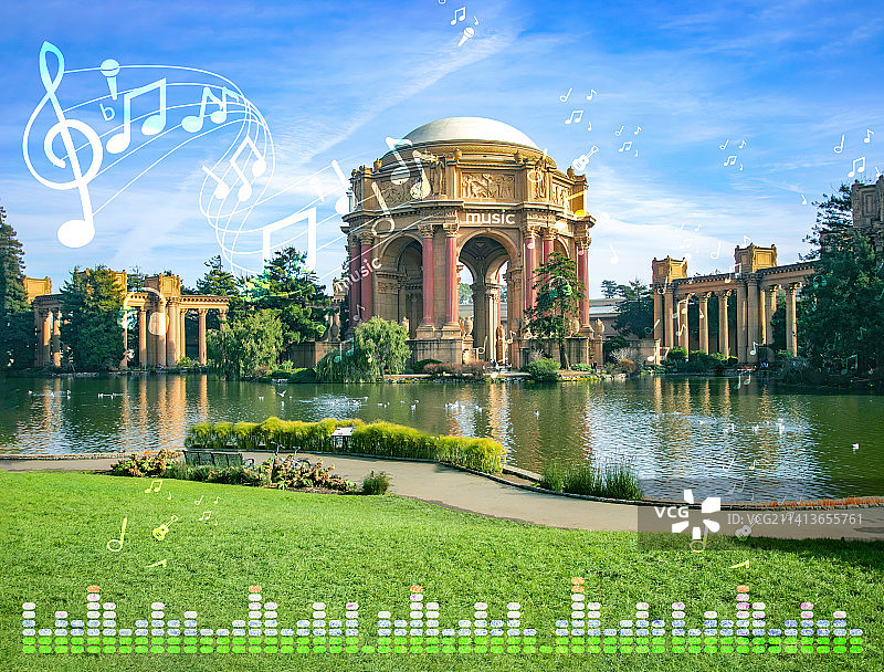 古典音乐厅殿堂音符飘舞数字表演广播节奏动感跳跃乐曲音乐版权NFT唱片小提琴奏鸣曲钢琴交响优美乐章旋律图片素材