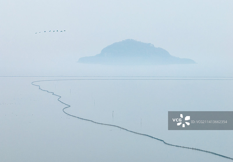 巢湖画意远山图片素材