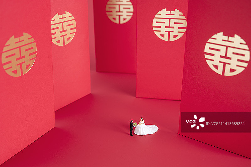 红色的婚礼主题背景素材图片素材