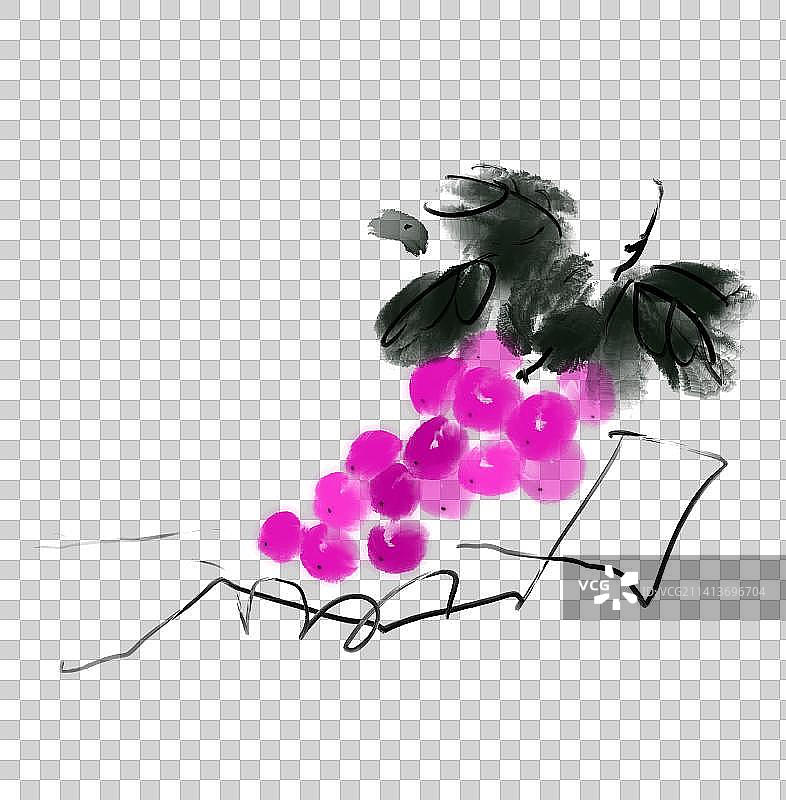 中国画传统文化季节蔬菜水果插画设计元素图片素材