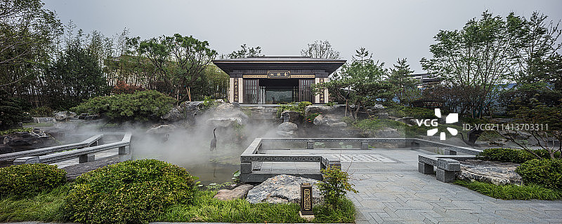 别墅庭院园林景观图片素材