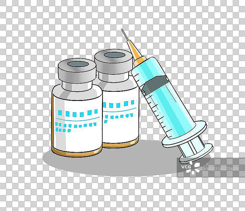 疫苗与针筒图片素材