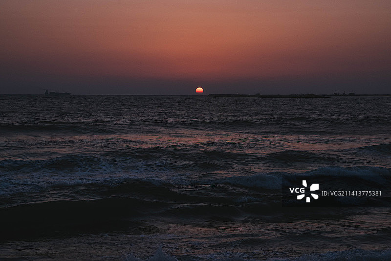 斯里兰卡科伦坡日落海景图片素材