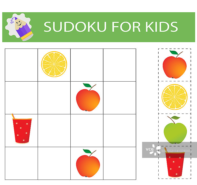 儿童数独逻辑思维训练图片素材