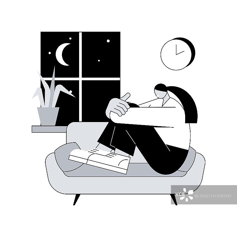 睡眠障碍抽象概念图片素材