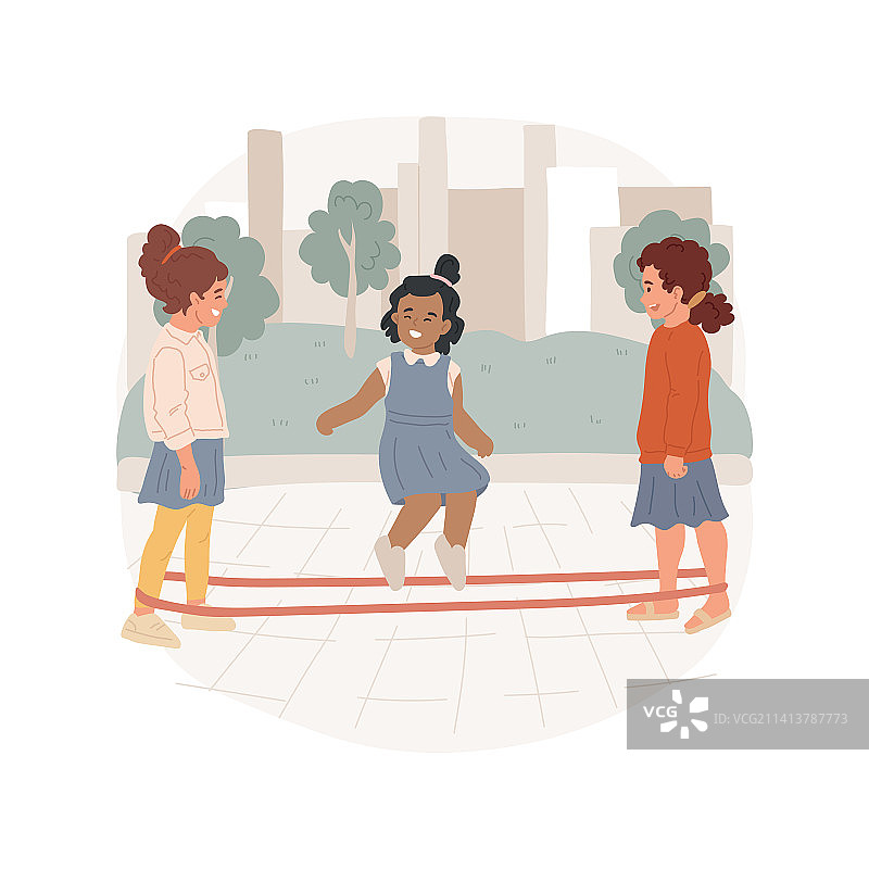 卡通跳绳图片素材