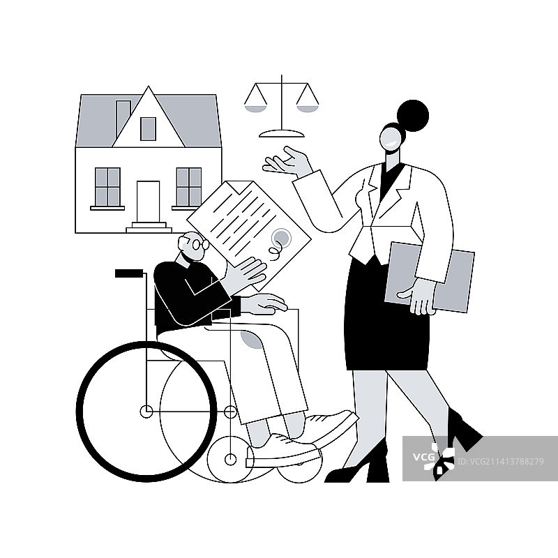 退休房产规划抽象概念图片素材