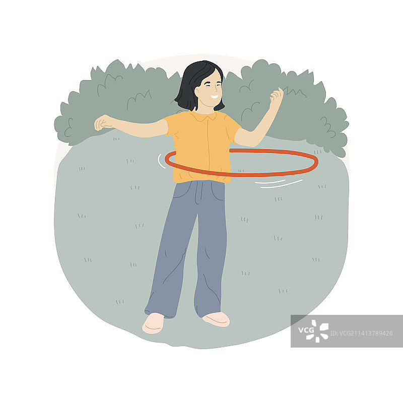 呼啦圈隔离卡通图片素材