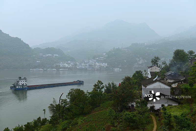 早晨的观音渡图片素材