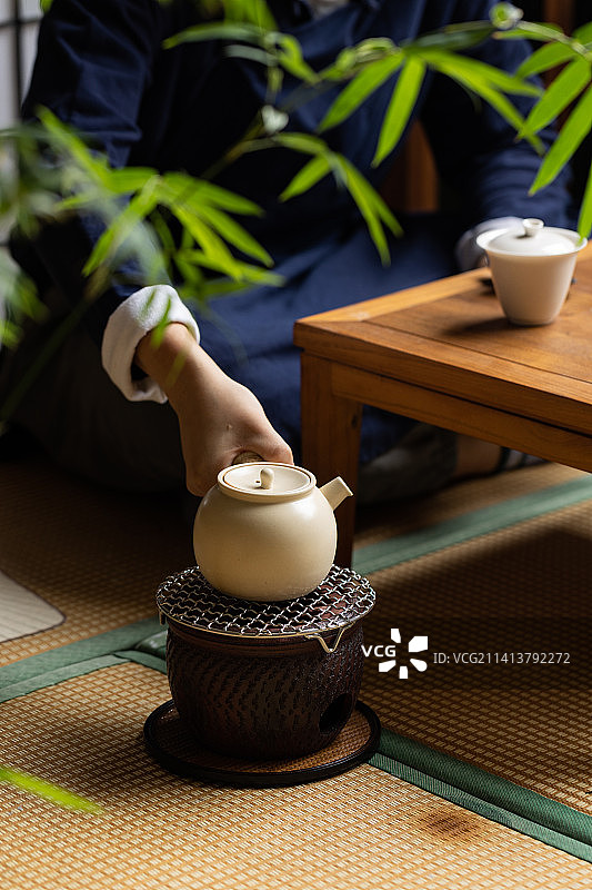 煮茶炉罐罐茶茶道生活方式图片素材