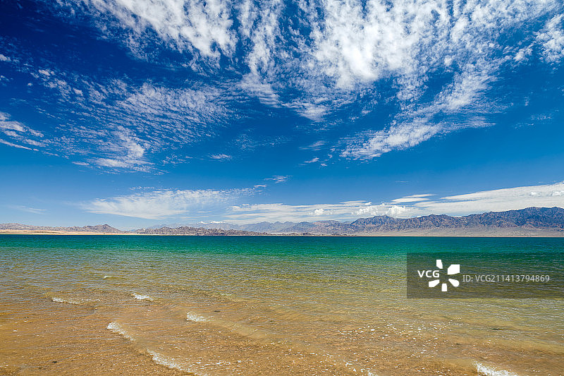 青海海西州小柴旦湖图片素材