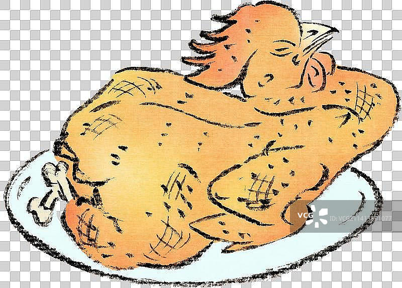 一只烧鸡元素图片素材