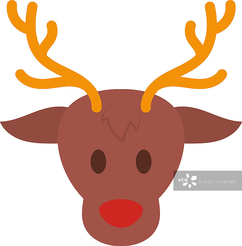 圣诞小鹿图标图片素材