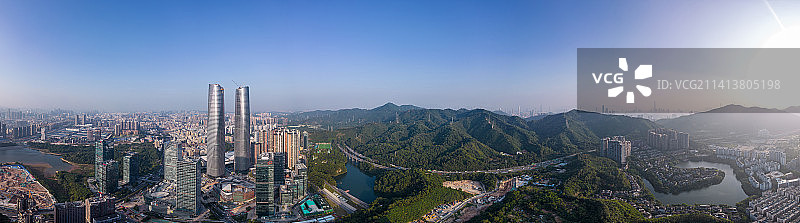 中国最高的等高双子塔：深圳星河集团双子塔图片素材