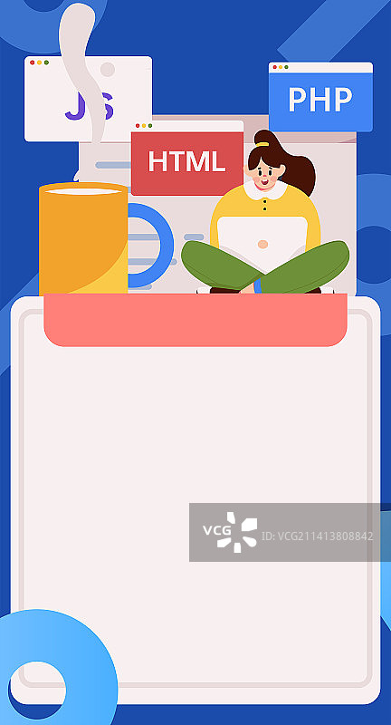 编程教学开发扁平矢量概念运营插画图片素材