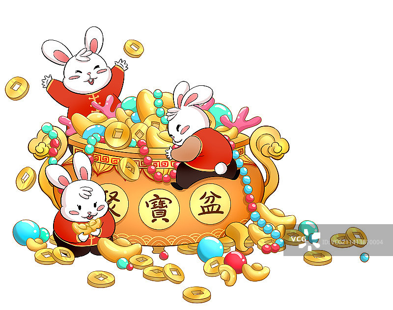 兔年发大财图片素材