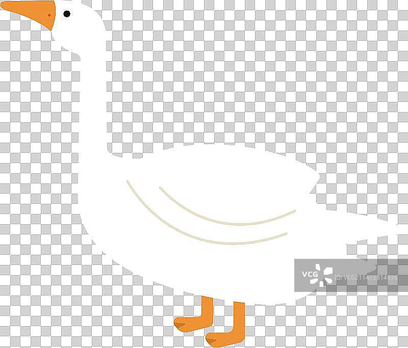 鹅手绘插画图片素材