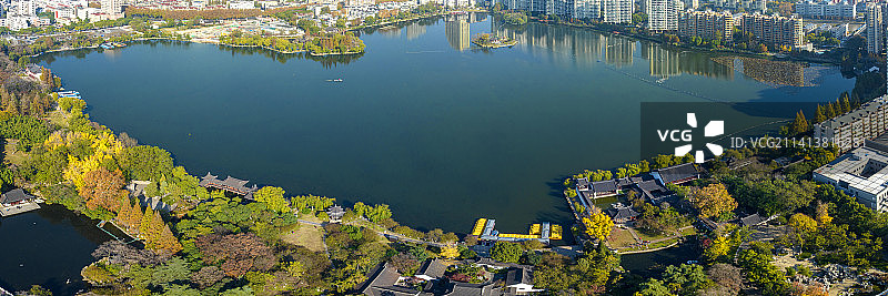 莫愁湖公园秋色图片素材