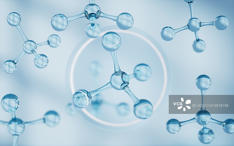 DNA与生物科技概念3D渲染图片素材