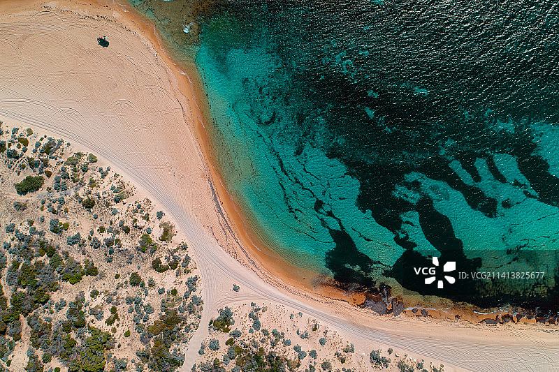 澳大利亚西澳大利亚州曼杜拉海滩鸟瞰图片素材