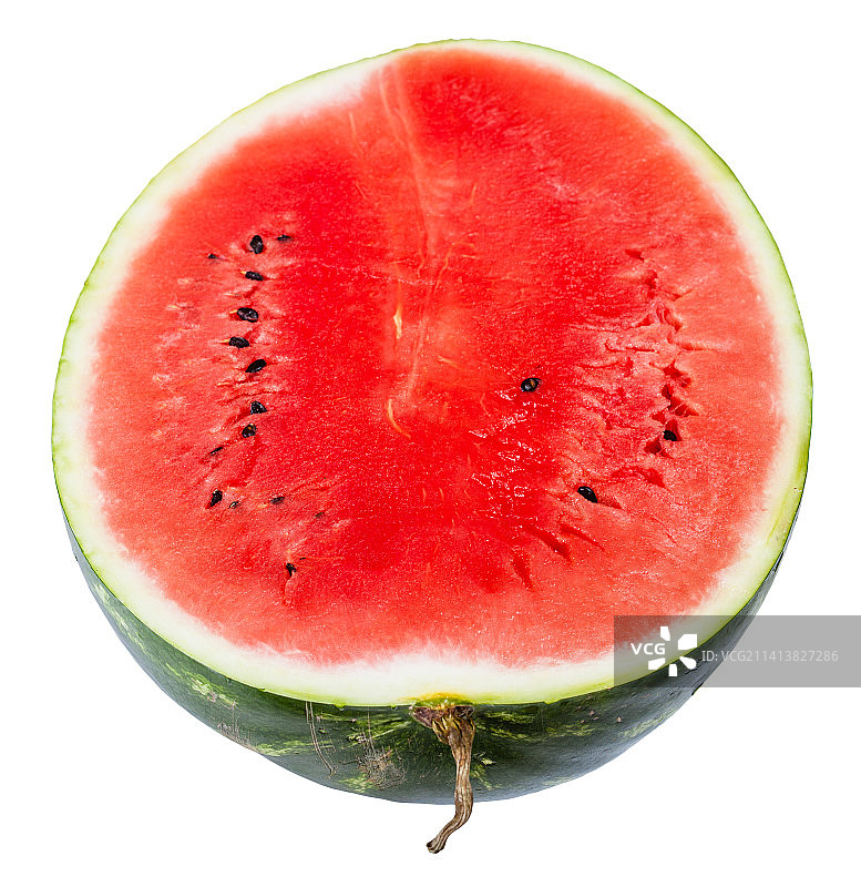 半熟西瓜俯视图图片素材