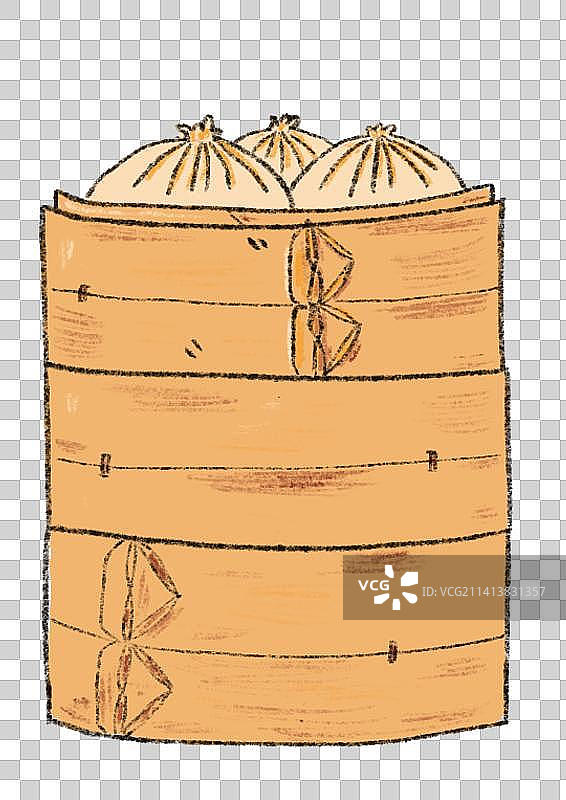 手绘感传统食物包子图片素材