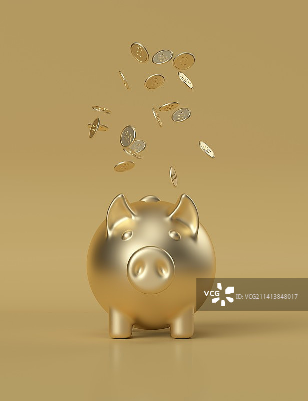 3D渲染的金融储蓄概念图图片素材