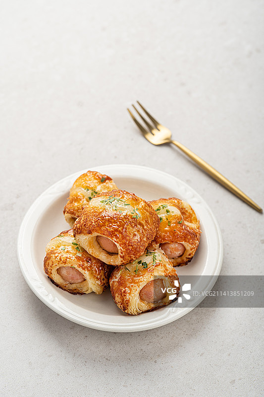 芝士肠仔面包图片素材